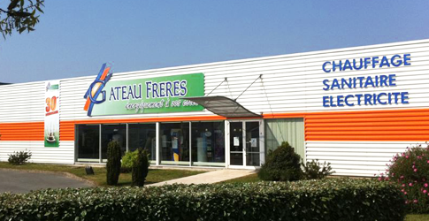 Devanture de l'entreprise Gateau Frères chauffage sanitaire électricité